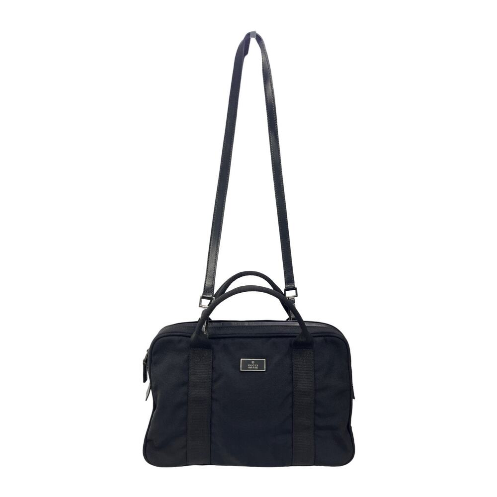 Gucci Black Nylon Microguccissima Top Handle Crossbody Bag 001 3700 Travel - Picture 2 of 16